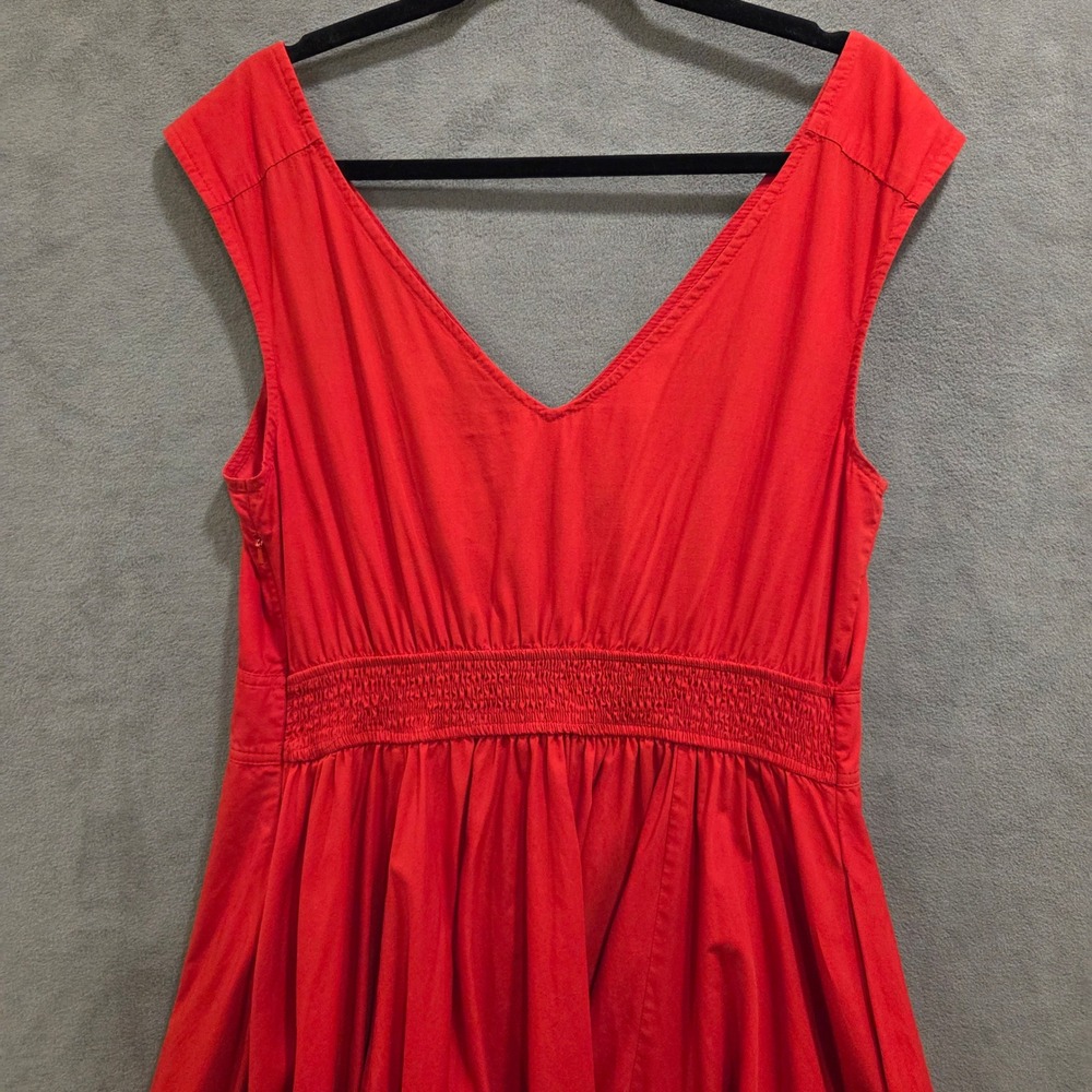 eShakti Embroidered Midi Dress Women's Size 1X 16W Bird Rockabilly Pockets - Picture 9 of 16